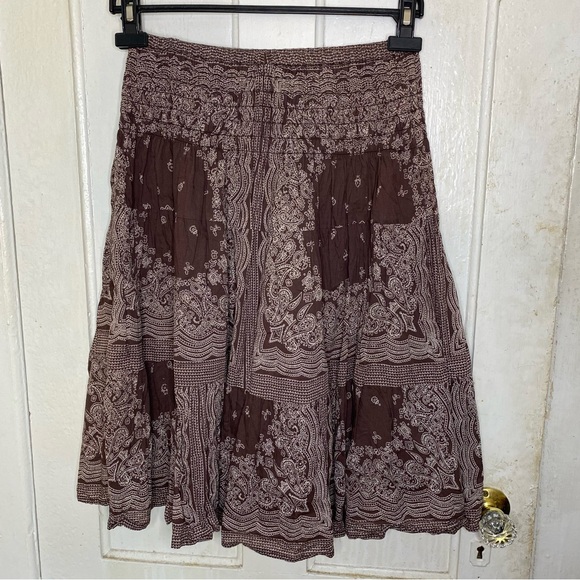 VINTAGE : Charlotte Russe : size XS/S : boho paisley print Y2K cottagecore skirt - Picture 2 of 7